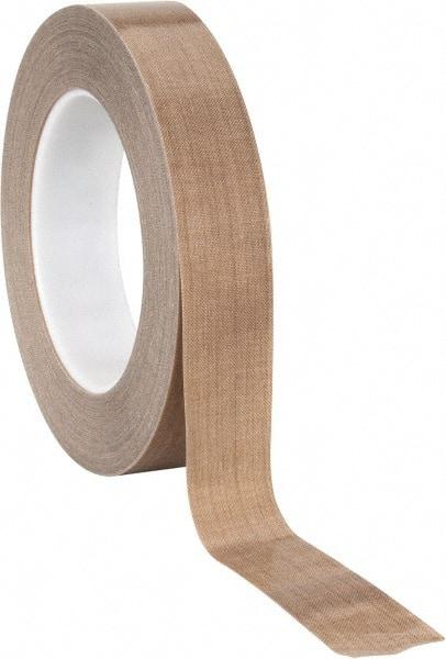 3M - 36 Yd Long x 1" Wide, Series 5453, Brown Silicone Glass Cloth/PTFE Tape - 8.2 mil Thick, 175 Lb/In Tensile Strength - Makers Industrial Supply