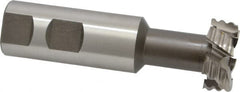 Interstate - 1-1/4" Cut Diam, 31/64" Cut Width, 21/32" Neck Diam, 1" Shank Diam, 3-15/16" OAL, M42 Cobalt T-Slot Cutter - Uncoated, 5/8" Bolt, 3-29/64" Shank Length, Straight Teeth, 6 Teeth, Roughing - Makers Industrial Supply