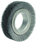 4" Diameter - 2" Arbor Hole - Crimped Steel Wire Straight Wheel - Makers Industrial Supply