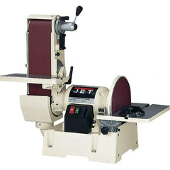 Jet - 48 Inch Long x 6 Inch Wide Belt, 12 Inch Diameter, Horizontal and Vertical Combination Sanding Machine - 2,500 Ft./min Belt Speed, 1-1/2 HP, Single Phase - Makers Industrial Supply