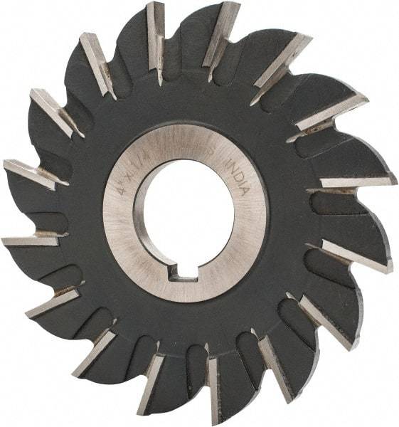 Value Collection - 16 Teeth, 4" Diam x 1/4" Width of Cut, High Speed Steel Side Milling Cutter - Straight Teeth, Uncoated - Makers Industrial Supply