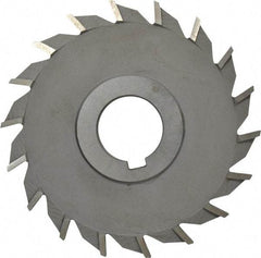 Value Collection - 16 Teeth, 4" Diam x 11/32" Width of Cut, High Speed Steel Side Milling Cutter - Straight Teeth, Uncoated - Makers Industrial Supply