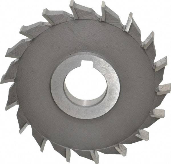 Value Collection - 16 Teeth, 4" Diam x 7/16" Width of Cut, High Speed Steel Side Milling Cutter - Straight Teeth, Uncoated - Makers Industrial Supply