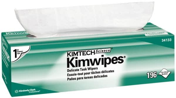 Kimtech - Dry Clean Room/Lab/Critical Task Wipes - Pop-Up, 11-3/4" x 11-3/4" Sheet Size, White - Makers Industrial Supply