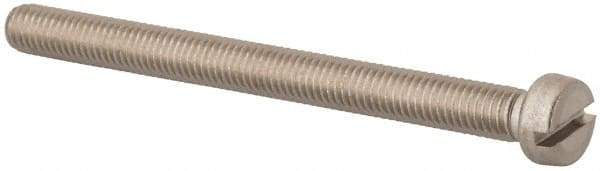 Value Collection - M5x0.80 Metric Coarse, 60mm Length Under Head Slotted Drive Machine Screw - Fillister Head, Grade 316 & A4 Stainless Steel, Uncoated, Without Washer - Makers Industrial Supply