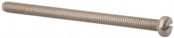 Value Collection - M5x0.80, 75mm Length Under Head Slotted Drive Machine Screw - Fillister Head, Grade 316 & A4 Stainless Steel, Uncoated, Without Washer - Makers Industrial Supply