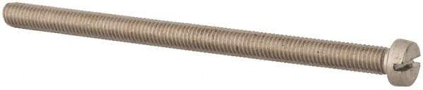 Value Collection - M5x0.80 Metric Coarse, 80mm Length Under Head Slotted Drive Machine Screw - Fillister Head, Grade 316 & A4 Stainless Steel, Uncoated, Without Washer - Makers Industrial Supply