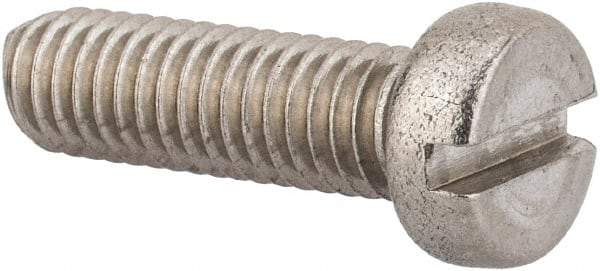 Value Collection - M6x1.00 Metric Coarse, 20mm Length Under Head Slotted Drive Machine Screw - Fillister Head, Grade 316 & A4 Stainless Steel, Uncoated, Without Washer - Makers Industrial Supply