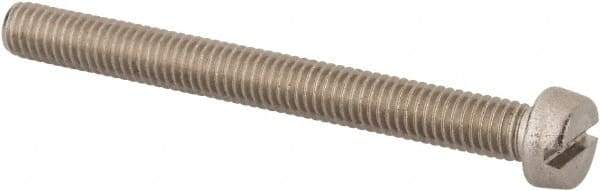 Value Collection - M6x1.00 Metric Coarse, 60mm Length Under Head Slotted Drive Machine Screw - Fillister Head, Grade 316 & A4 Stainless Steel, Uncoated, Without Washer - Makers Industrial Supply