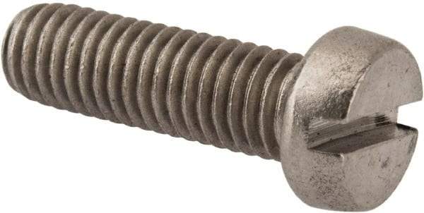 Value Collection - M8x1.25 Metric Coarse, 25mm Length Under Head Slotted Drive Machine Screw - Fillister Head, Grade 316 & A4 Stainless Steel, Uncoated, Without Washer - Makers Industrial Supply