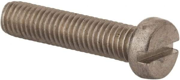 Value Collection - M8x1.25 Metric Coarse, 35mm Length Under Head Slotted Drive Machine Screw - Fillister Head, Grade 316 & A4 Stainless Steel, Uncoated, Without Washer - Makers Industrial Supply