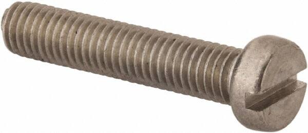 Value Collection - M8x1.25 Metric Coarse, 40mm Length Under Head Slotted Drive Machine Screw - Fillister Head, Grade 316 & A4 Stainless Steel, Uncoated, Without Washer - Makers Industrial Supply