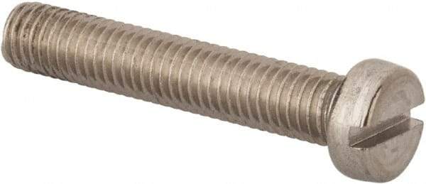 Value Collection - M8x1.25 Metric Coarse, 45mm Length Under Head Slotted Drive Machine Screw - Fillister Head, Grade 316 & A4 Stainless Steel, Uncoated, Without Washer - Makers Industrial Supply