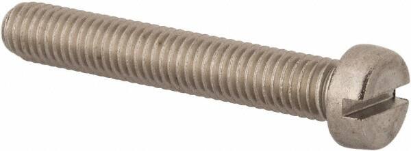 Value Collection - M8x1.25 Metric Coarse, 50mm Length Under Head Slotted Drive Machine Screw - Fillister Head, Grade 316 & A4 Stainless Steel, Uncoated, Without Washer - Makers Industrial Supply