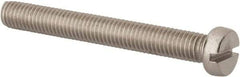 Value Collection - M8x1.25 Metric Coarse, 65mm Length Under Head Slotted Drive Machine Screw - Fillister Head, Grade 316 & A4 Stainless Steel, Uncoated, Without Washer - Makers Industrial Supply