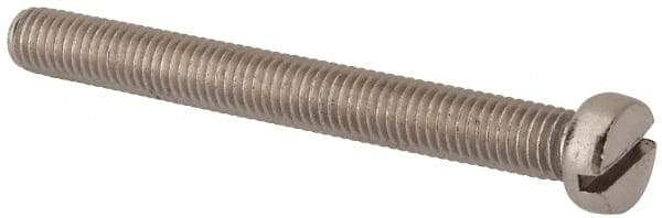 Value Collection - M8x1.25 Metric Coarse, 75mm Length Under Head Slotted Drive Machine Screw - Fillister Head, Grade 316 & A4 Stainless Steel, Uncoated, Without Washer - Makers Industrial Supply