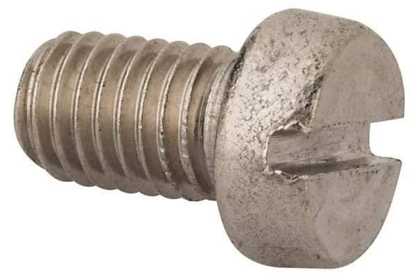 Value Collection - M10x1.50 Metric Coarse, 16mm Length Under Head Slotted Drive Machine Screw - Fillister Head, Grade 316 & A4 Stainless Steel, Uncoated, Without Washer - Makers Industrial Supply