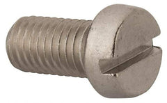 Value Collection - M10x1.50 Metric Coarse, 20mm Length Under Head Slotted Drive Machine Screw - Fillister Head, Grade 316 & A4 Stainless Steel, Uncoated, Without Washer - Makers Industrial Supply