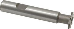 Whitney Tool Co. - 1/32" Radius, 1/16" Circle Diam, 3/4" Cutter Diam, Shank Connection, Convex Radius Cutter - 1/2" Shank Diam, 3" OAL, High Speed Steel, Uncoated, Profile Ground, 8 Teeth, Weldon Flat - Makers Industrial Supply