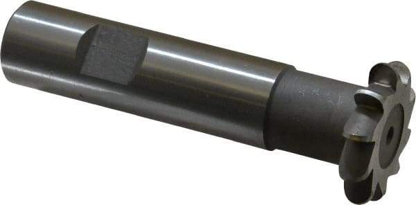 Whitney Tool Co. - 1/8" Radius, 1/4" Circle Diam, 1-1/4" Cutter Diam, Shank Connection, Convex Radius Cutter - 3/4" Shank Diam, 3-1/2" OAL, High Speed Steel, Uncoated, Profile Ground, 10 Teeth, Weldon Flat - Makers Industrial Supply