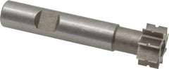 Whitney Tool Co. - 1/32" Radius, 1/16" Circle Diam, 3/4" Cutter Diam, 3/8" Cutting Width, Shank Connection, Concave Radius Cutter - 1/2" Shank Diam, 3" OAL, High Speed Steel, Uncoated, Profile Ground, 8 Teeth, Weldon Flat - Makers Industrial Supply