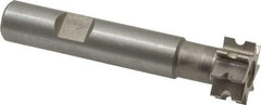 Whitney Tool Co. - 1/16" Radius, 1/8" Circle Diam, 3/4" Cutter Diam, 3/8" Cutting Width, Shank Connection, Concave Radius Cutter - 1/2" Shank Diam, 3" OAL, High Speed Steel, Uncoated, Profile Ground, 8 Teeth, Weldon Flat - Makers Industrial Supply