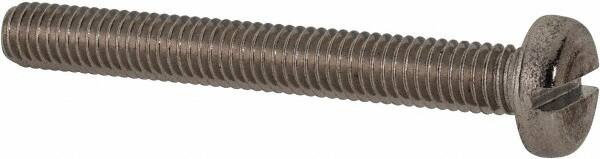 Value Collection - M6x1.00 Metric Coarse, 40mm Length Under Head Slotted Drive Machine Screw - Pan Head, Grade 316 & A4 Stainless Steel, Uncoated, Without Washer - Makers Industrial Supply