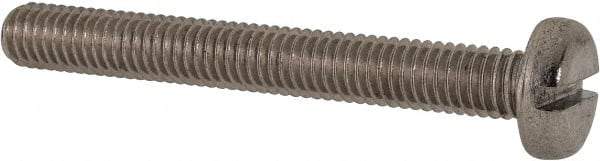 Value Collection - M6x1.00 Metric Coarse, 50mm Length Under Head Slotted Drive Machine Screw - Pan Head, Grade 316 & A4 Stainless Steel, Uncoated, Without Washer - Makers Industrial Supply