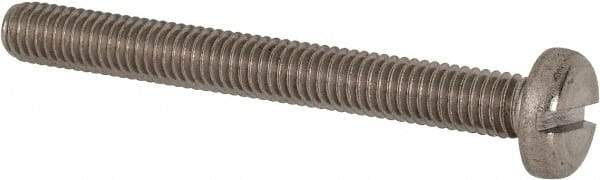 Value Collection - M6x1.00 Metric Coarse, 55mm Length Under Head Slotted Drive Machine Screw - Pan Head, Grade 316 & A4 Stainless Steel, Uncoated, Without Washer - Makers Industrial Supply