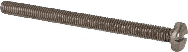 Value Collection - M6x1.00, 80mm Length Under Head Slotted Drive Machine Screw - Pan Head, Grade 316 & A4 Stainless Steel, Uncoated, Without Washer - Makers Industrial Supply