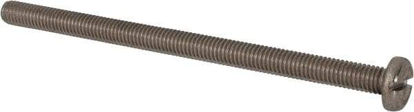 Value Collection - M6x1.00 Metric Coarse, 100mm Length Under Head Slotted Drive Machine Screw - Pan Head, Grade 316 & A4 Stainless Steel, Uncoated, Without Washer - Makers Industrial Supply