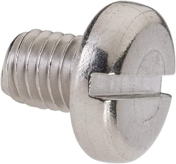 Value Collection - M8x1.25, 10mm Length Under Head Slotted Drive Machine Screw - Pan Head, Grade 316 & A4 Stainless Steel, Uncoated, Without Washer - Makers Industrial Supply