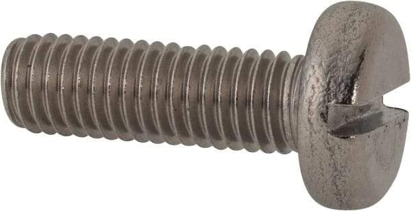 Value Collection - M8x1.25 Metric Coarse, 25mm Length Under Head Slotted Drive Machine Screw - Pan Head, Grade 316 & A4 Stainless Steel, Uncoated, Without Washer - Makers Industrial Supply