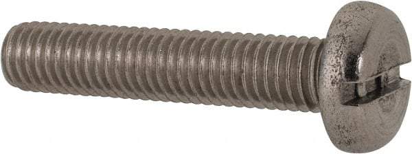 Value Collection - M8x1.25 Metric Coarse, 40mm Length Under Head Slotted Drive Machine Screw - Pan Head, Grade 316 & A4 Stainless Steel, Uncoated, Without Washer - Makers Industrial Supply