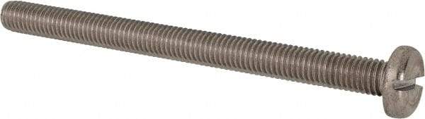 Value Collection - M8x1.25 Metric Coarse, 100mm Length Under Head Slotted Drive Machine Screw - Pan Head, Grade 316 & A4 Stainless Steel, Uncoated, Without Washer - Makers Industrial Supply