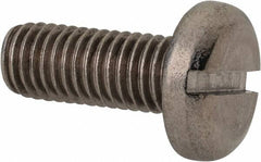 Value Collection - M10x1.50 Metric Coarse, 25mm Length Under Head Slotted Drive Machine Screw - Pan Head, Grade 316 & A4 Stainless Steel, Uncoated, Without Washer - Makers Industrial Supply