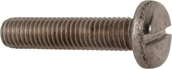 Value Collection - M10x1.50, 45mm Length Under Head Slotted Drive Machine Screw - Pan Head, Grade 316 & A4 Stainless Steel, Uncoated, Without Washer - Makers Industrial Supply