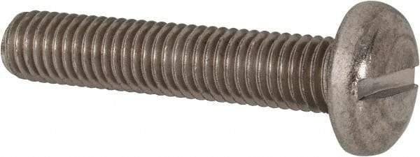 Value Collection - M10x1.50 Metric Coarse, 50mm Length Under Head Slotted Drive Machine Screw - Pan Head, Grade 316 & A4 Stainless Steel, Uncoated, Without Washer - Makers Industrial Supply