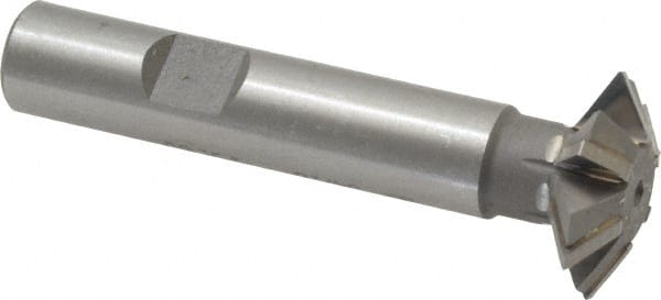 Whitney Tool Co. - 1° 1" Cut Diam, 5/16" Cut Width, 1/2" Shank, Carbide-Tipped Double-Angle Cutter - Makers Industrial Supply