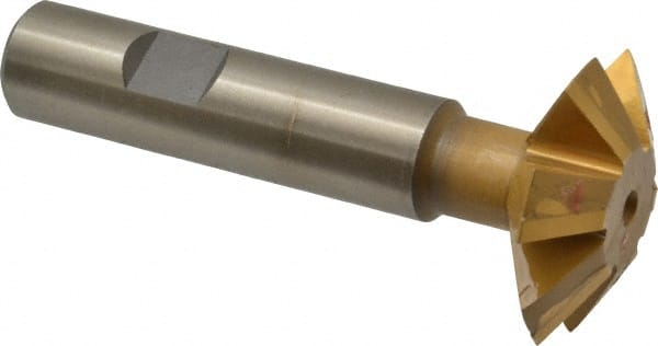 Whitney Tool Co. - 1-1/2° 1-1/2" Cut Diam, 1/2" Cut Width, 5/8" Shank, Carbide-Tipped Double-Angle Cutter - Makers Industrial Supply