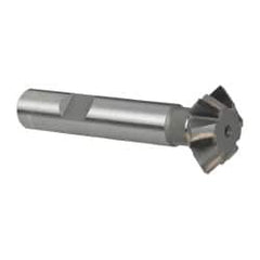 Whitney Tool Co. - 1° 1" Cut Diam, 3/8" Cut Width, 1/2" Shank, Carbide-Tipped Double-Angle Cutter - Makers Industrial Supply