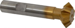 Whitney Tool Co. - 1° 1" Cut Diam, 3/8" Cut Width, 1/2" Shank, Carbide-Tipped Double-Angle Cutter - Makers Industrial Supply