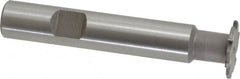 Whitney Tool Co. - 1/32" Radius, 1/16" Circle Diam, 3/4" Cutter Diam, Shank Connection, Convex Radius Cutter - 1/2" Shank Diam, 3" OAL, Carbide-Tipped, Uncoated, Profile Ground, 6 Teeth, Weldon Flat - Makers Industrial Supply