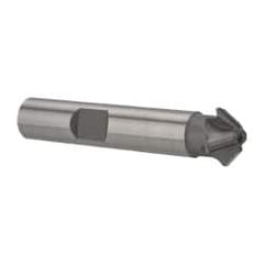 Whitney Tool Co. - 1/2" Diam x 1/8" Width of Cut, 45° Included Angle, Shank Connection, Carbide Tipped Single Angle Cutter - 3/8" Shank Diam, 2-1/8" Overall Length, Right Hand Cut, Uncoated - Makers Industrial Supply