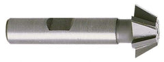 Whitney Tool Co. - 3/4" Diam x 5/16" Width of Cut, 60° Included Angle, Shank Connection, Carbide Tipped Single Angle Cutter - 3/8" Shank Diam, 2-1/8" Overall Length, Right Hand Cut, TiN Coated - Makers Industrial Supply