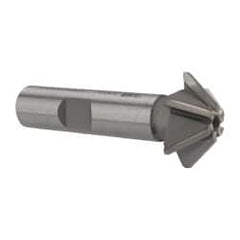 Whitney Tool Co. - 1" Diam x 5/16" Width of Cut, 45° Included Angle, Shank Connection, Carbide Tipped Single Angle Cutter - 1/2" Shank Diam, 2-1/2" Overall Length, Right Hand Cut, Uncoated - Makers Industrial Supply