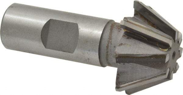 Whitney Tool Co. - 1-1/2" Diam x 5/8" Width of Cut, 60° Included Angle, Shank Connection, Carbide Tipped Single Angle Cutter - 3/4" Shank Diam, 2-3/4" Overall Length, Right Hand Cut, Uncoated - Makers Industrial Supply