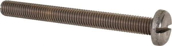 Value Collection - M10x1.50 Metric Coarse, 100mm Length Under Head Slotted Drive Machine Screw - Pan Head, Grade 316 & A4 Stainless Steel, Uncoated, Without Washer - Makers Industrial Supply