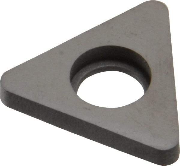 Made in USA - 1/2" Inscribed Circle, Triangle Shim for Indexables - Carbide, 1/8" Thick, STN Shim Style, Negative Rake - Makers Industrial Supply