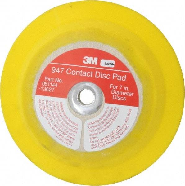 3M - 7" Diam Hook & Loop Disc Backing Pad - Medium Density, 6,000 RPM - Makers Industrial Supply